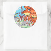 Sticker Rond Grenouille volante (Sac)
