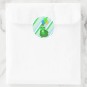 Sticker Rond Grenouille Whimsical sur Lily pad avec Ballons Ann (Sac)