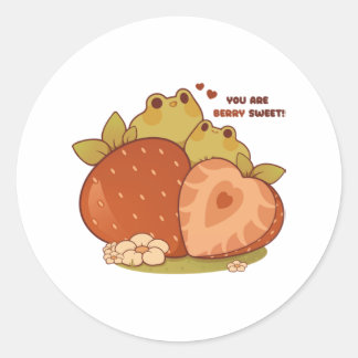 Sticker Rond Grenouilles à fraise 46
