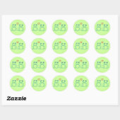 Sticker Rond Grenouilles avec coeur (Feuille)
