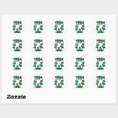 Sticker Rond Grenouilles de yoga (Feuille)