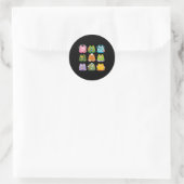 Sticker Rond Grenouilles mignonnes (Sac)