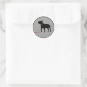 Sticker Rond Grey Bull Terrier (Sac)