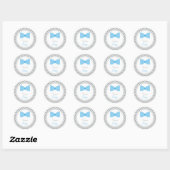 Sticker Rond Grey Chevron Genre Reveillez Bow Cravate Équipe Ga (Feuille)