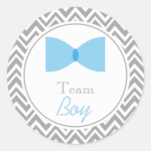 Sticker Rond Grey Chevron Genre Reveillez Bow Cravate Équipe Ga (Devant)