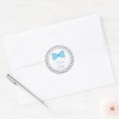 Sticker Rond Grey Chevron Genre Reveillez Bow Cravate Équipe Ga (Enveloppe)