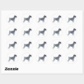 Sticker Rond Grey Schnauzer (Feuille)