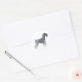 Sticker Rond Grey Schnauzer (Enveloppe)