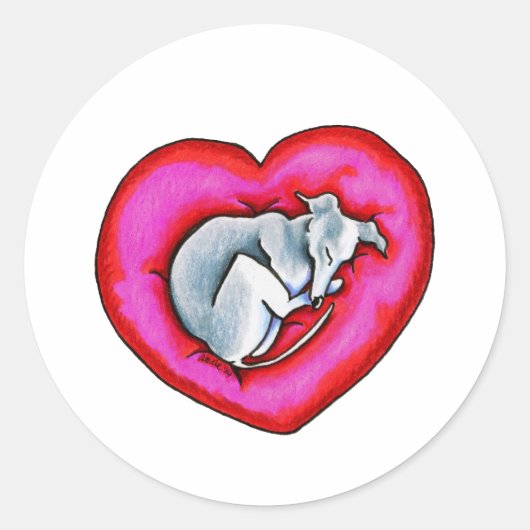 Sticker Rond Grey snuggle (Devant)