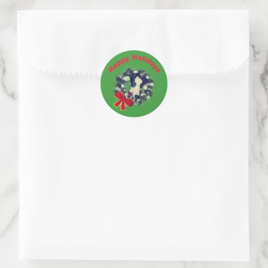 Sticker Rond Greyhath Wreath Noël (Sac)