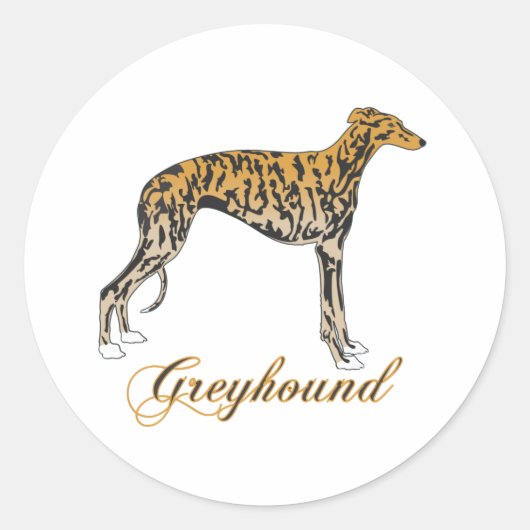 Sticker Rond Greyhound bringé (Devant)