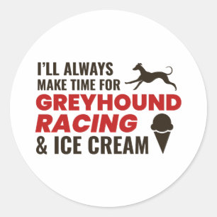 Sticker Rond Greyhound Chig Racing Animaux de course Animaux de