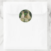 Sticker Rond Greyhound et Puppies (Sac)