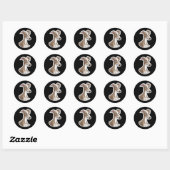 Sticker Rond Greyhound italien (Feuille)