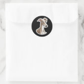 Sticker Rond Greyhound italien (Sac)