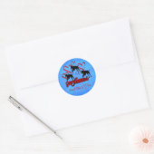 Sticker Rond Greyhounds Coeurs Aimer Chien (Enveloppe)