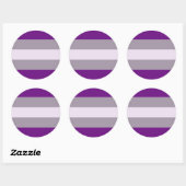 Sticker Rond Greysexual pride (Feuille)