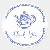 Sticker Rond Gribouillage fantaisiste à la main Faveur (Devant)