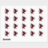 Sticker Rond Griffin rouge (Feuille)