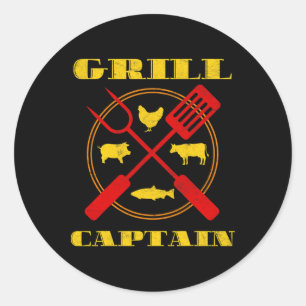Sticker Rond Grill Captain Grill
