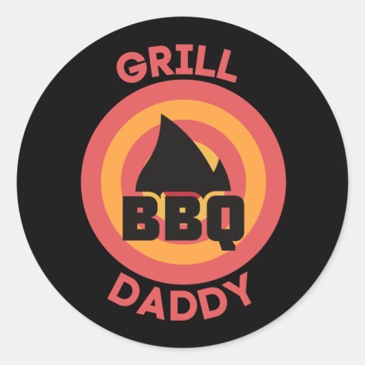 STICKER ROND GRILL DADDY (Devant)