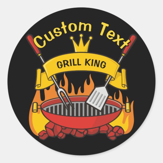 Sticker Rond Grill King (Devant)
