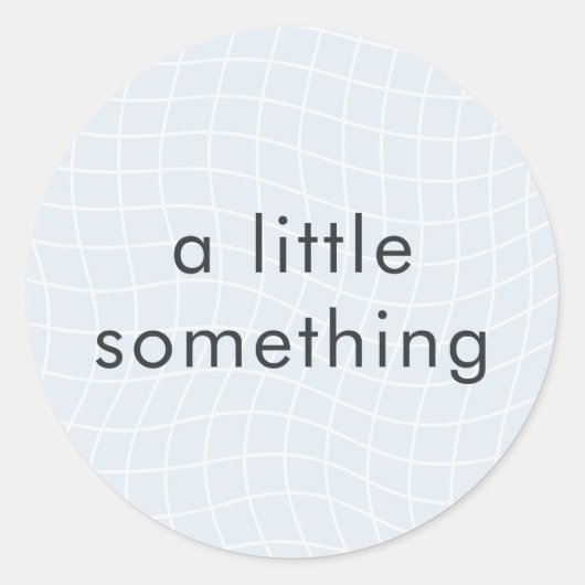 Sticker Rond Grille moderne déformée | Message texte minimalist (Devant)