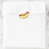 Sticker Rond Grillé Restauration rapide Hot Dog Mustard Relish  (Sac)