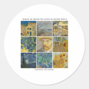 Sticker Rond Grille Van Gogh branchée _1