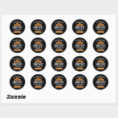 Sticker Rond Grillmaster Bbq The World Famous Grill Master (Feuille)
