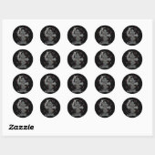 Sticker Rond Grim Reaper Attend (Feuille)