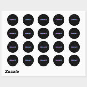 Sticker Rond Grimace Edgy - Grunge esthétique Emo Pastel Goth H (Feuille)