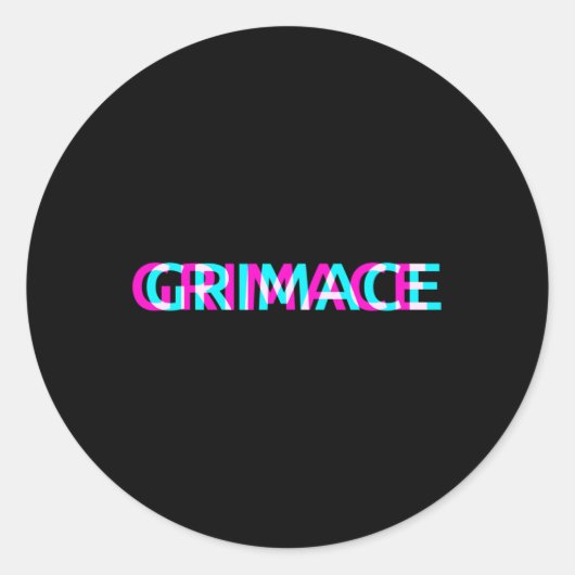 Sticker Rond Grimace Edgy - Grunge esthétique Emo Pastel Goth H (Devant)