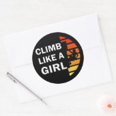 Sticker Rond Grimper comme une femme escalade rock (Enveloppe)