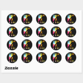 Sticker Rond Grimper Comme Une Fille Escalade (Feuille)
