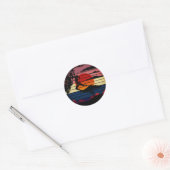 Sticker Rond Grimper comme une fille Rock Escalade Retro (Enveloppe)