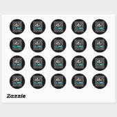 Sticker Rond Grimper - Escalade Rétro Extérieur (Feuille)