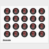 Sticker Rond Grimpeur de tour (Feuille)
