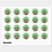 Sticker Rond Grinch | Couronne de Noël de Max (Feuille)