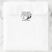 Sticker Rond Grind De Café Pour Cette Vue (Sac)