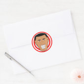 Sticker Rond GrinningObama (Enveloppe)