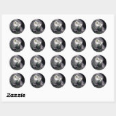 Sticker Rond gris africain (Feuille)