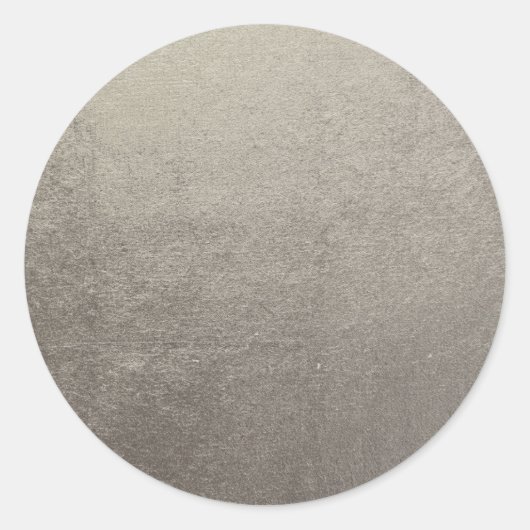 Sticker Rond Gris Argent Faux Texture Foil Photo Blank (Devant)