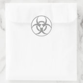 Sticker Rond Gris biodangereux (Sac)