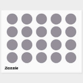 Sticker rond gris-bleu-pourpre classique (Feuille)