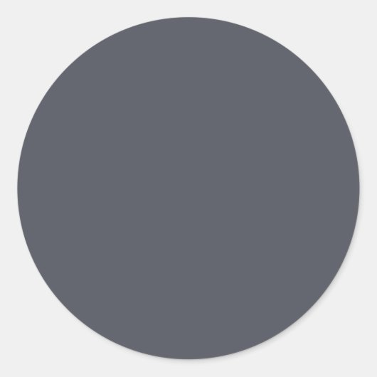 Sticker Rond Gris Charbon Moderne Couleur Uni (Devant)