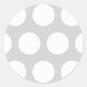 Sticker Rond Gris clair avec points