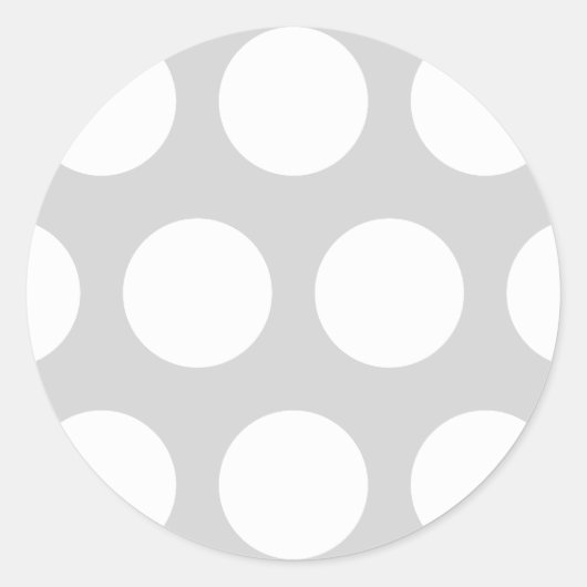 Sticker Rond Gris clair avec points (Devant)