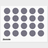 Sticker Rond Gris, cool, tendance, simple, moderne zig zag moti (Feuille)