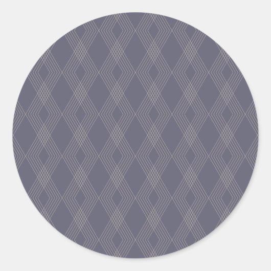 Sticker Rond Gris, cool, tendance, simple, moderne zig zag moti (Devant)